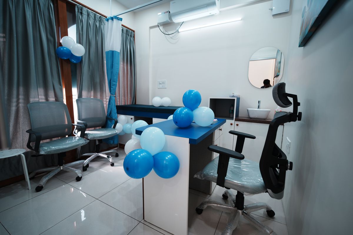 Consultation room with examination chairs